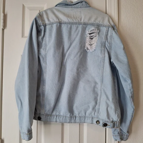 Light Wash Distressed Denim Jacket - Rue21 - Picture 2 of 9